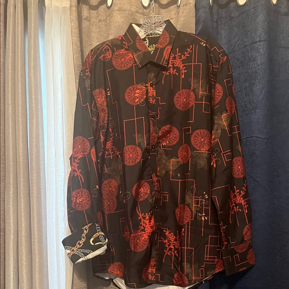 Sugar Brand Black and Red Patterned Men's Shirt